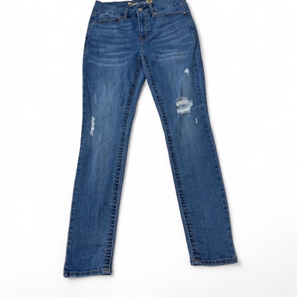 7 For All Mankind Denim - 7 For All Mankind Jeans Womens 6 Blue Tummyless High Rise Skinny M Wash Stretch